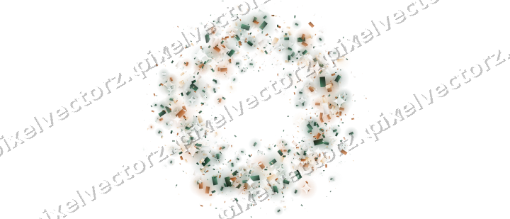 Nahtloser Glitzerkranz aus Konfetti auf transparentem Grund