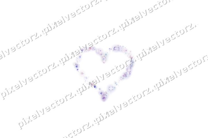 Nahtloses Glitzerherz in Violett und Blau auf transparentem Grund