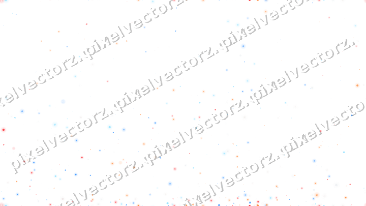 Nahtloser Glitzeraufstieg in Blau und Rot auf transparentem Grund