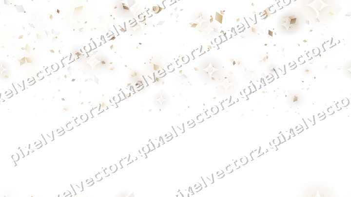 Nahtloser Glitzerregen aus Rauten in Bernstein auf transparentem Grund