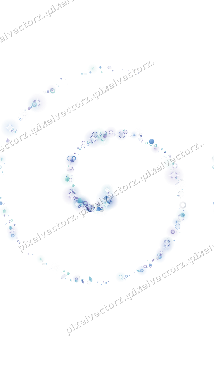Nahtlose Glitzerspirale in Blau und Türkis auf transparentem Grund