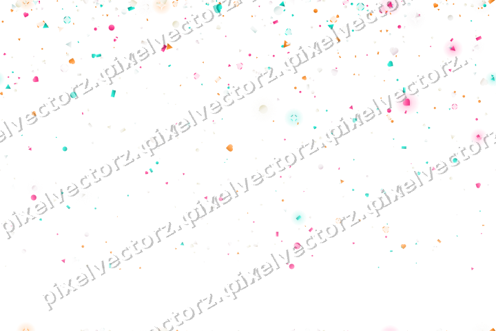 Nahtloser Glitzerregen aus Herzen und Punkten auf transparentem Grund