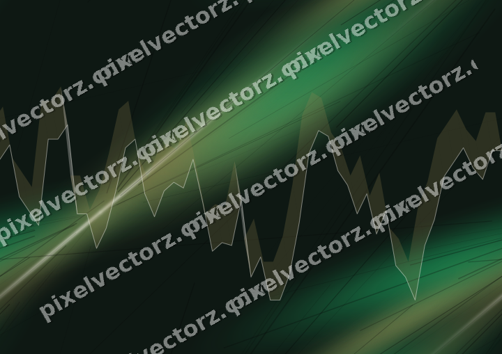 Nahtloser Neon Diagramm Hintergrund in Grün und Bernstein