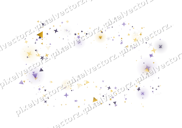 Nahtloser Glitzerrahmen aus Sternen und Funken auf transparentem Grund