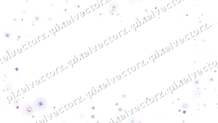 Nahtloser Glitzerrahmen aus Funken und Herzen auf transparentem Grund