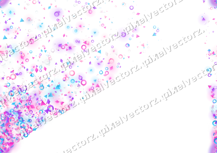 Nahtloser Glitzerfächer aus Ringen und Rauten auf transparentem Grund