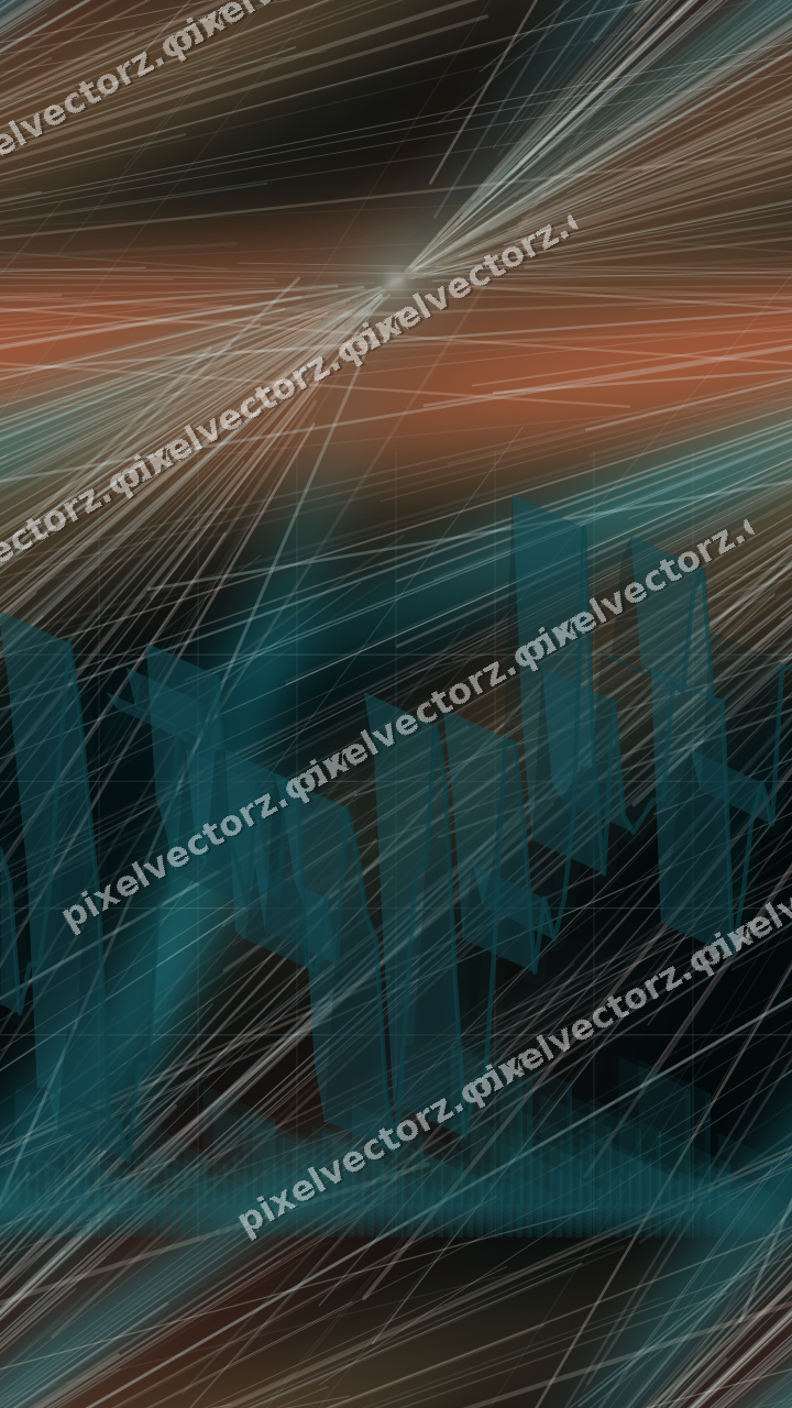Nahtloser Neon Diagramm Hintergrund in Petrol und Orange