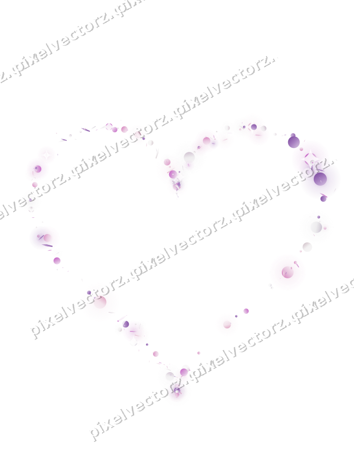 Nahtloses Glitzerherz in Magenta und Violett auf transparentem Grund