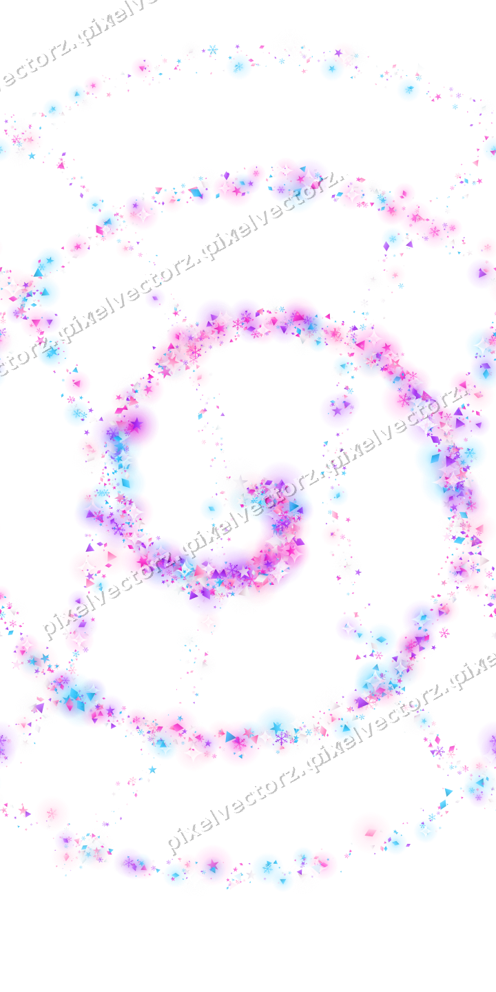 Nahtlose Glitzerspirale in Magenta und Violett auf transparentem Grund