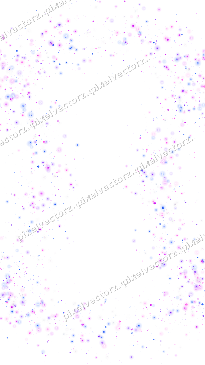 Nahtloser Glitzerkranz in Violett und Blau auf transparentem Grund