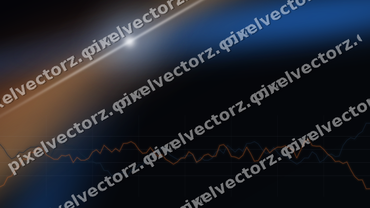 Leuchtender Neon Diagramm Hintergrund in Blau und Orange