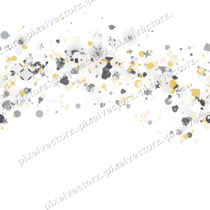 Nahtloser Glitzerbogen aus Sternen und Herzen auf transparentem Grund