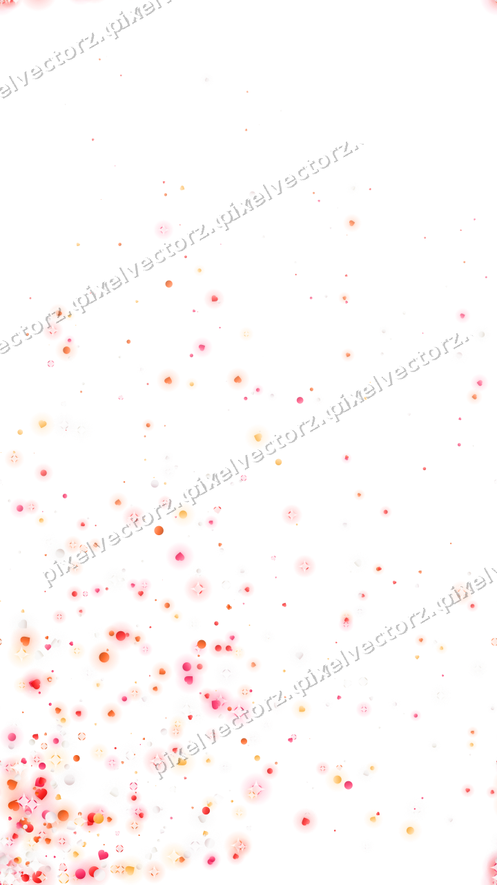 Nahtloser Glitzerfächer aus Herzen und Punkten auf transparentem Grund