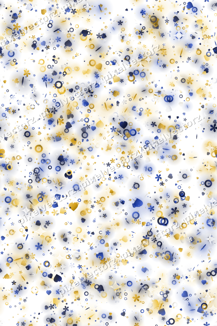 Nahtlose Glitzerstreuung aus Herzen und Blüten auf transparentem Grund