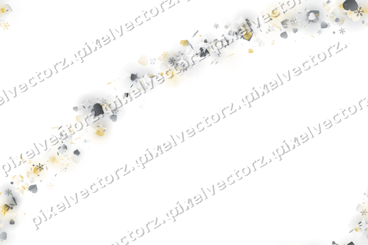 Nahtloser Glitzerbogen in Bernstein und Grau auf transparentem Grund