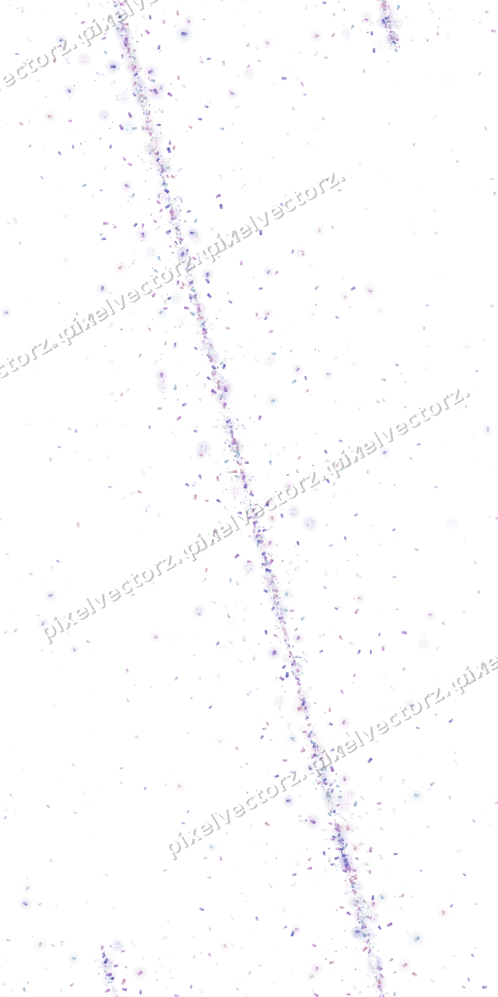 Nahtloses Glitzerband aus Konfetti in Violett auf transparentem Grund