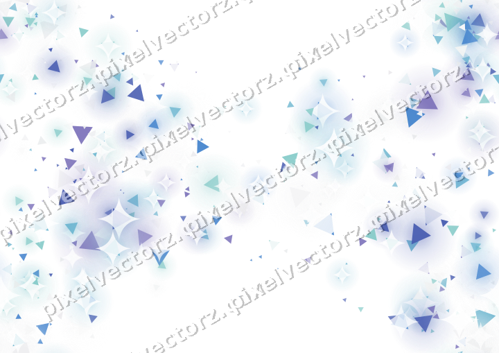 Nahtloser Glitzerkranz aus Dreiecken in Blau auf transparentem Grund