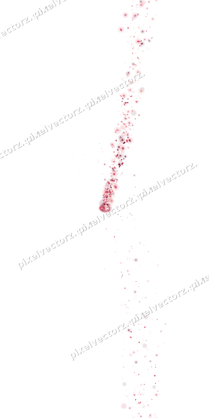 Nahtloser Sternenschweif in Rosa und Rot auf transparentem Grund