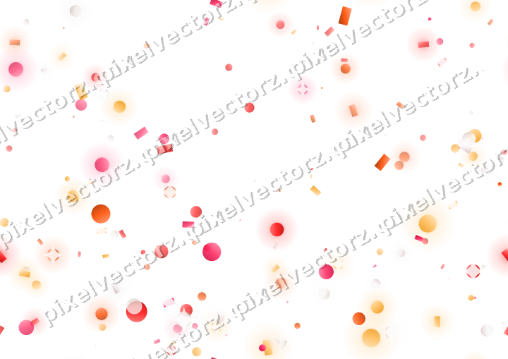 Nahtlose Glitzerstreuung in Rot und Orange auf transparentem Grund