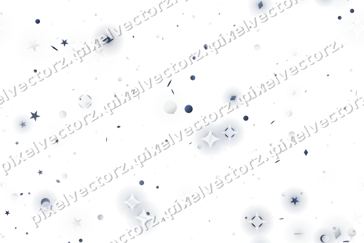 Nahtloses Glitzerband aus Sternen und Punkten auf transparentem Grund