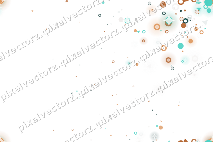 Nahtloser Glitzerfächer aus Punkten und Ringen auf transparentem Grund