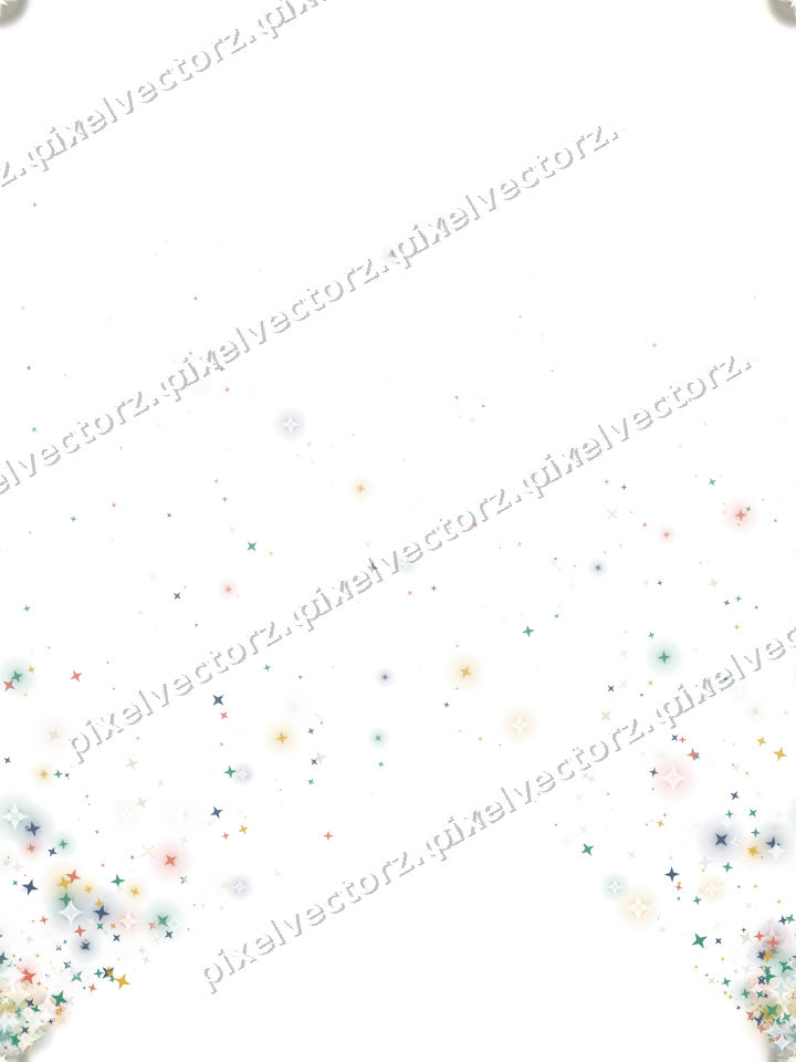 Nahtloser Glitzerfächer aus Sternen auf transparentem Grund