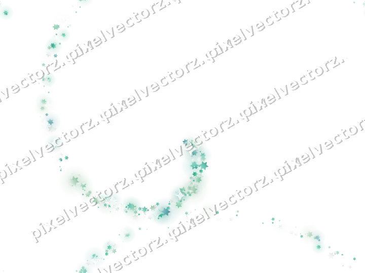 Nahtlose Glitzerspirale aus Sternen in Grün auf transparentem Grund