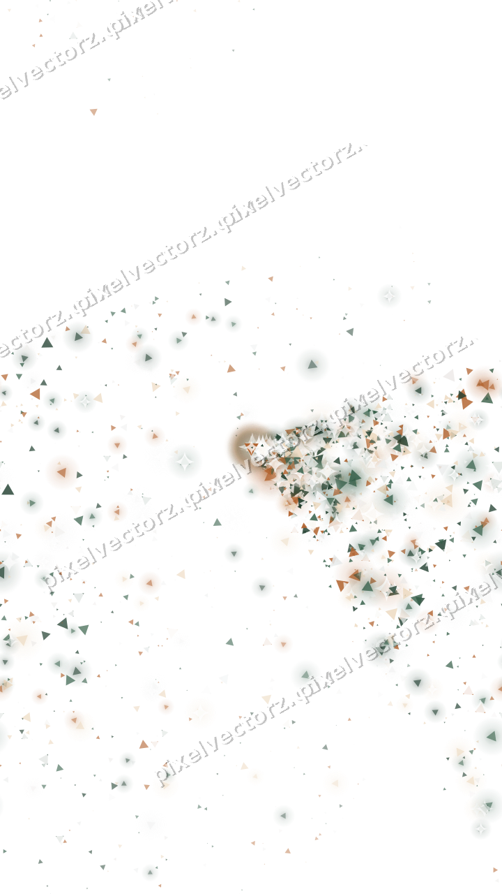 Nahtloser Glitzerfächer aus Dreiecken auf transparentem Grund