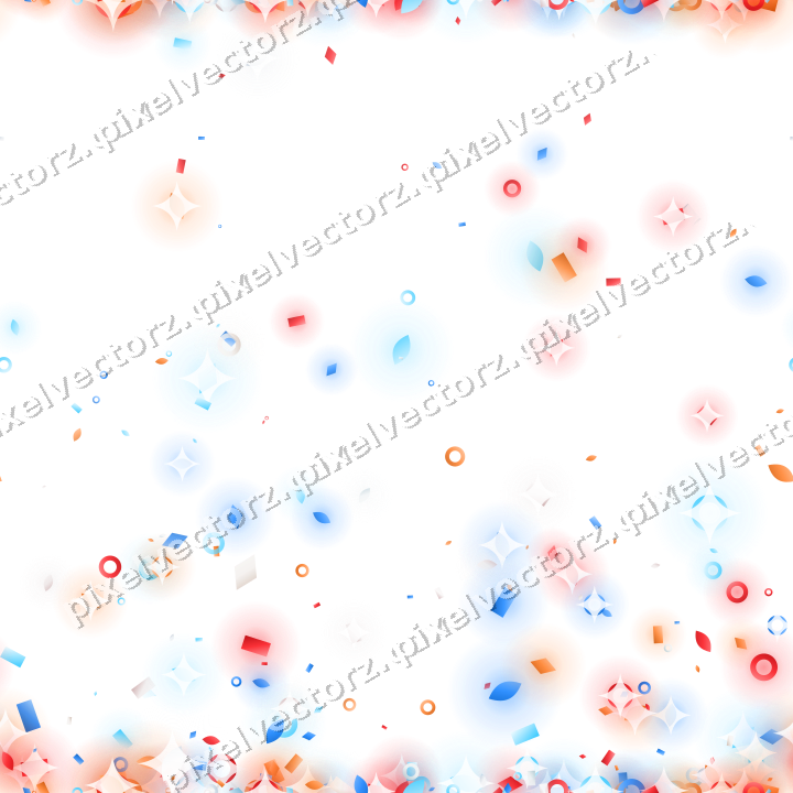 Nahtloser Glitzeraufstieg in Blau und Rot auf transparentem Grund