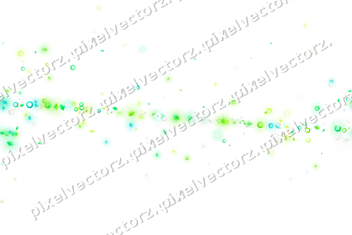 Nahtloses Glitzerband aus Tropfen und Ringen auf transparentem Grund