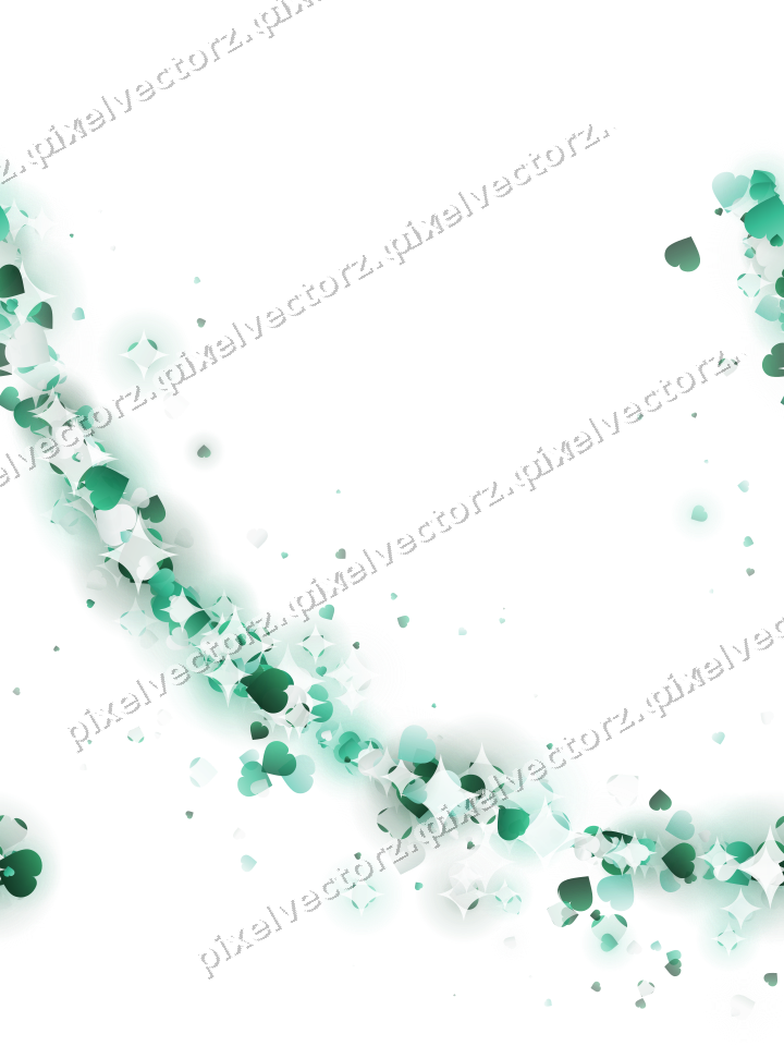 Nahtloser Glitzerbogen aus Herzen auf transparentem Grund