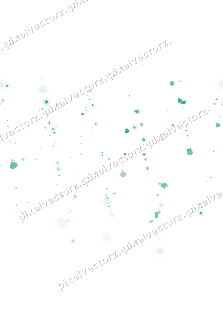Nahtlose Glitzerwelle aus Funken und Herzen auf transparentem Grund