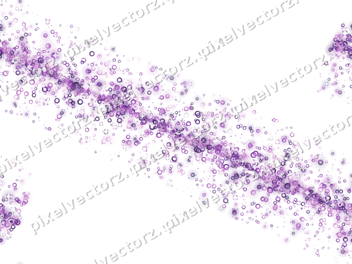 Nahtloses Glitzerband aus Ringen in Violett auf transparentem Grund