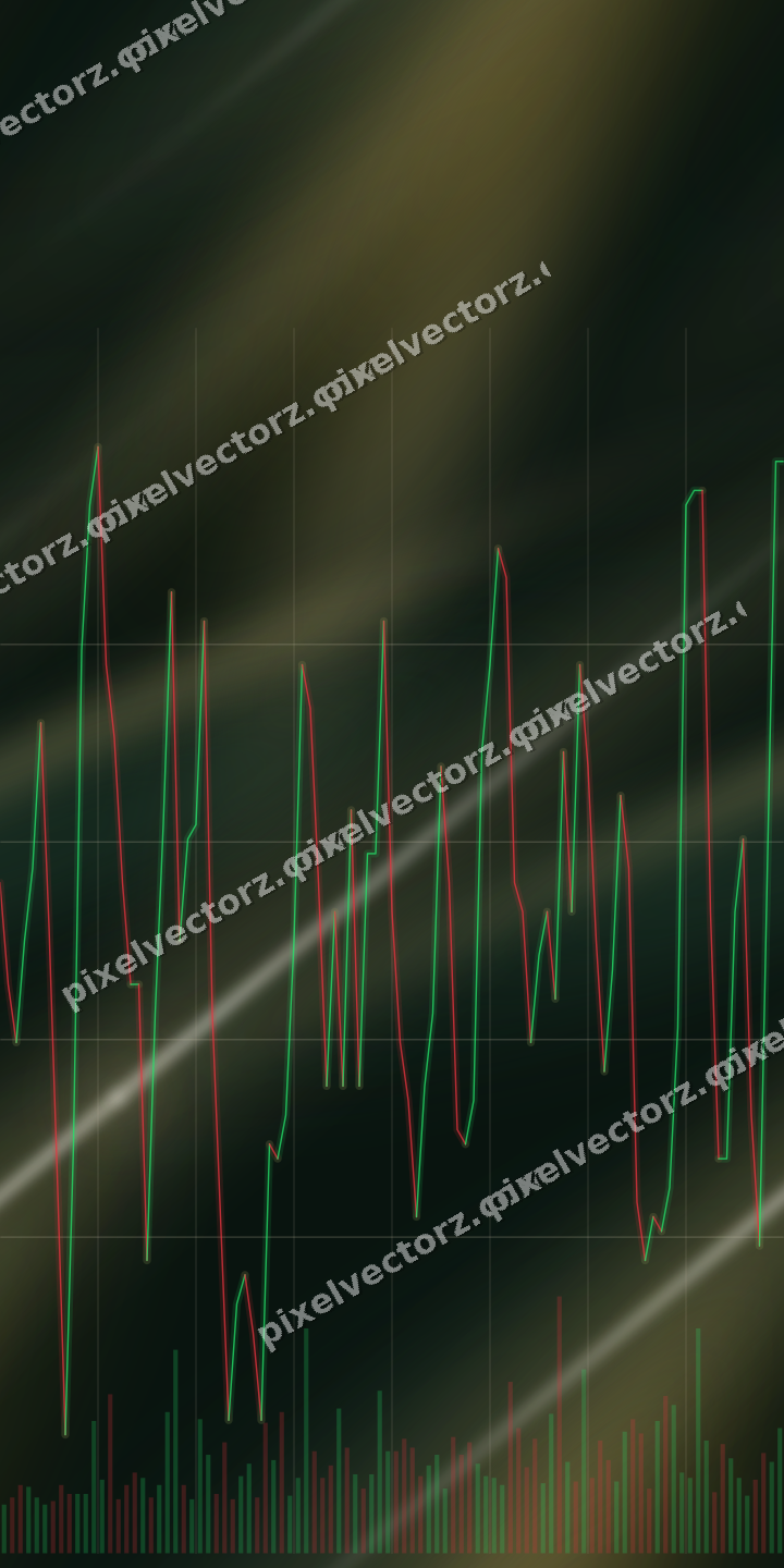 Nahtloser Neon Diagramm Hintergrund in Bernstein und Dunkelgrün