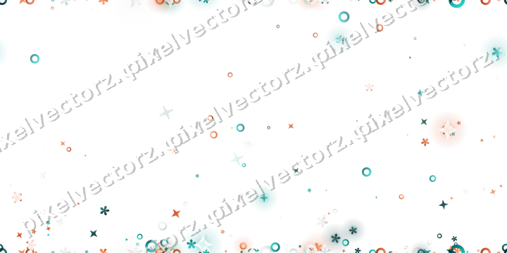 Nahtloser Glitzeraufstieg in Orange und Petrol auf transparentem Grund