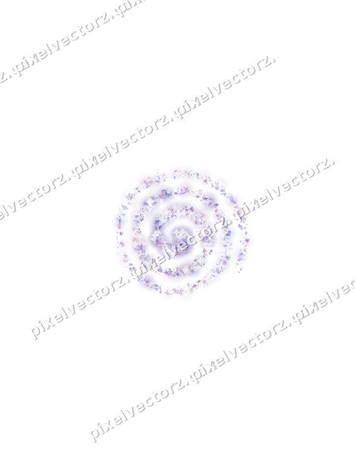 Nahtlose Glitzerspirale aus Rauten in Violett auf transparentem Grund