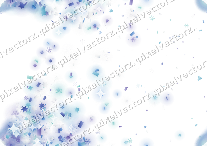 Nahtloser Glitzerfächer in Blau und Türkis auf transparentem Grund