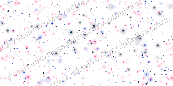 Nahtloser Glitzerkranz aus Sternen in Rosa auf transparentem Grund
