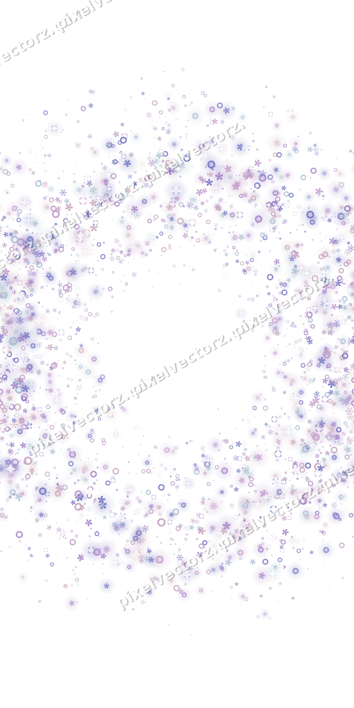 Nahtloser Glitzerkranz in Violett und Blau auf transparentem Grund