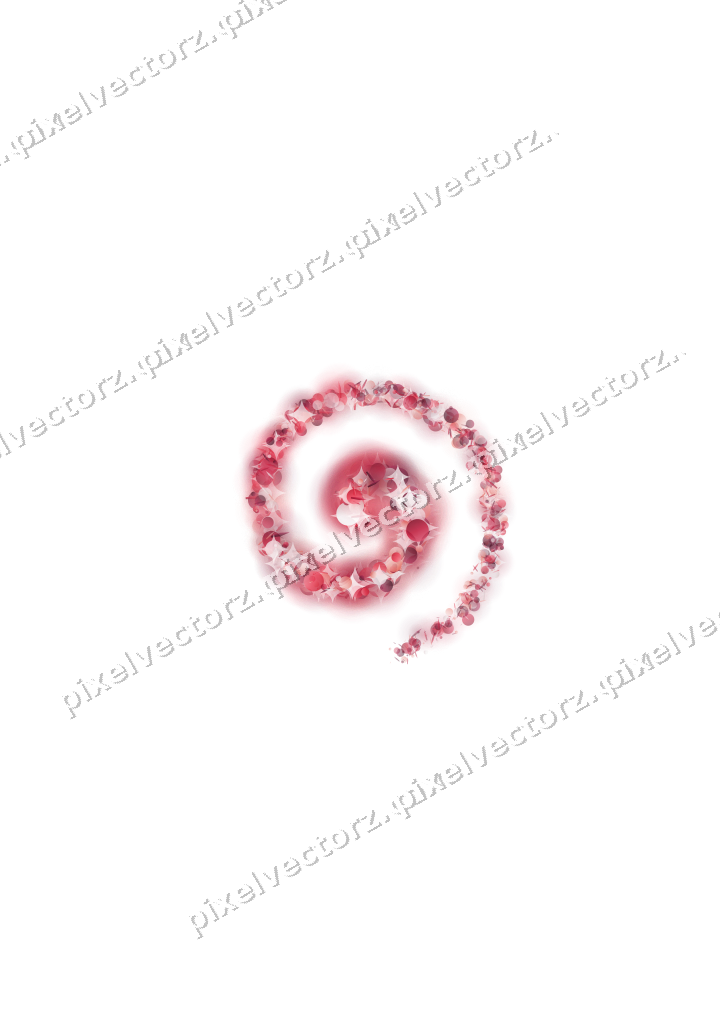 Nahtlose Glitzerspirale in Rosa und Rot auf transparentem Grund