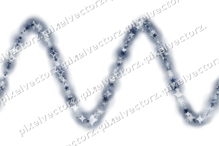 Nahtlose Glitzerwelle aus Sternen auf transparentem Grund