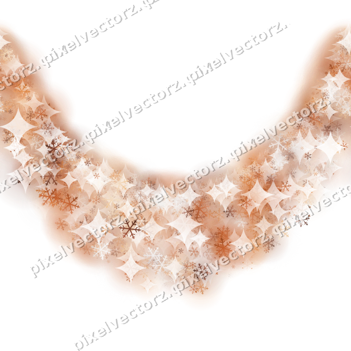 Nahtlose Glitzergirlande aus Schneeflocken auf transparentem Grund