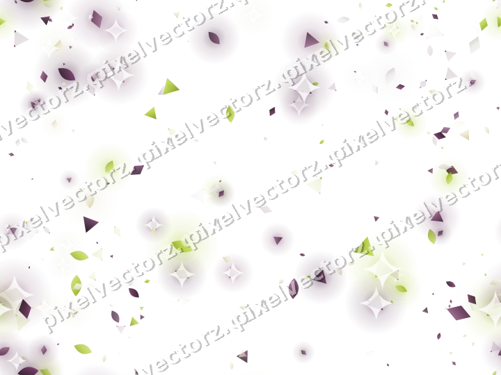 Nahtloser Glitzerkranz aus Tropfen und Rauten auf transparentem Grund
