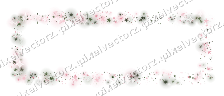 Nahtloser Glitzerrahmen aus Sternen in Rosa auf transparentem Grund