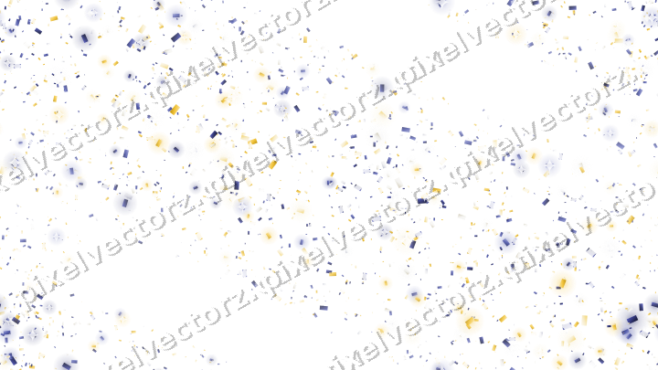 Nahtloses Glitzerband aus Konfetti auf transparentem Grund