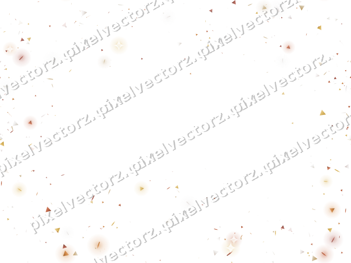 Nahtloser Glitzerkranz in Orange und Bernstein auf transparentem Grund