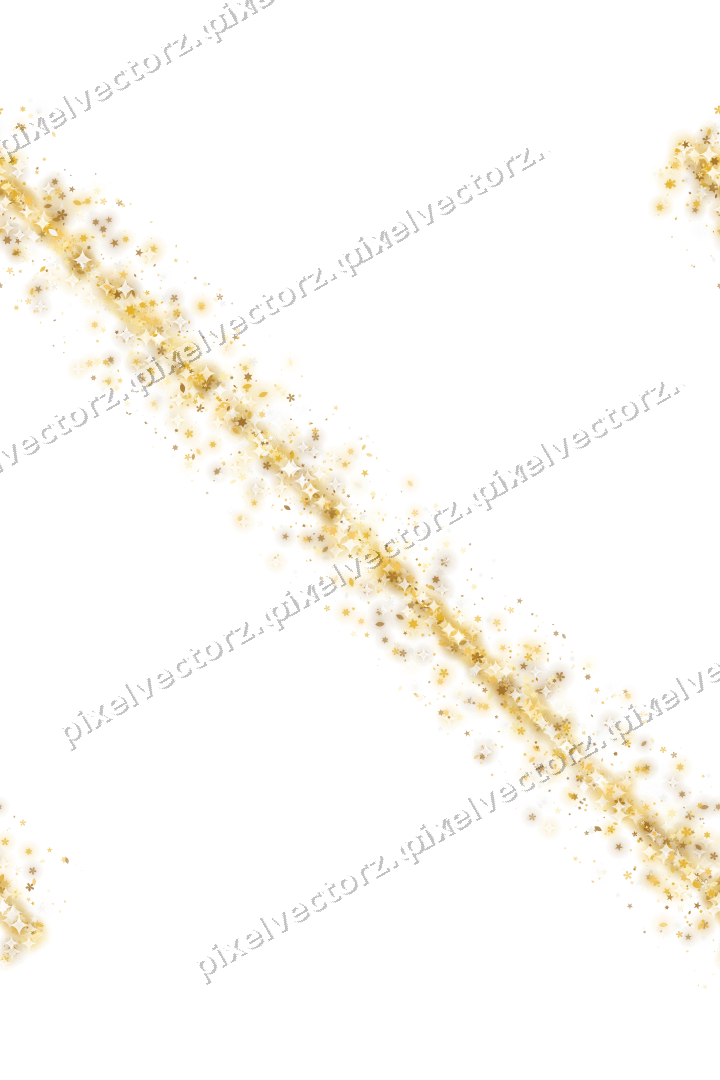 Nahtloses Glitzerband aus Sternen und Blüten auf transparentem Grund