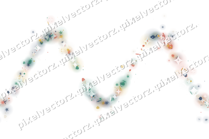 Nahtlose Glitzerwelle aus Sternen und Herzen auf transparentem Grund