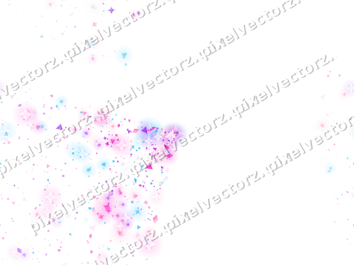 Nahtloser Glitzerfächer aus Funken und Rauten auf transparentem Grund