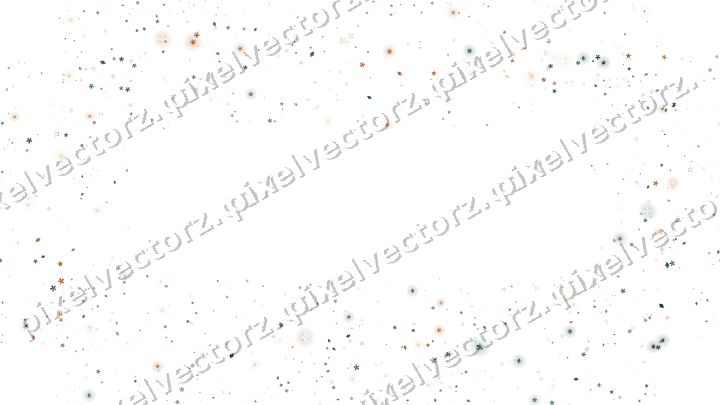 Nahtloser Glitzerrahmen aus Sternen und Blüten auf transparentem Grund